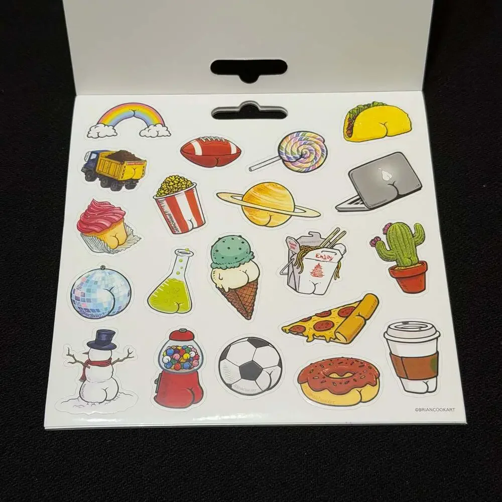 Brian Cook Art Butts on Things Stickerland Mini Sticker Pad (6 Pages)